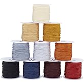 PH PandaHall 210 Yards Bracelet String 0.8mm Nylon Braided Thread Beading String 10 Colors Chinese Knotting Cord Thread for Kumihimo Friendship Bracelet Jewelry Making Dream Catchers
