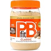 PBfit Classic Peanut Butter Powder 8 Oz, Peanut Spread with 8g Protein | Real Roasted Peanut, Gluten-Free, 60 Calories, Protein Powder, Low Fat, Pantry Staple, Smoothie, Oatmeal