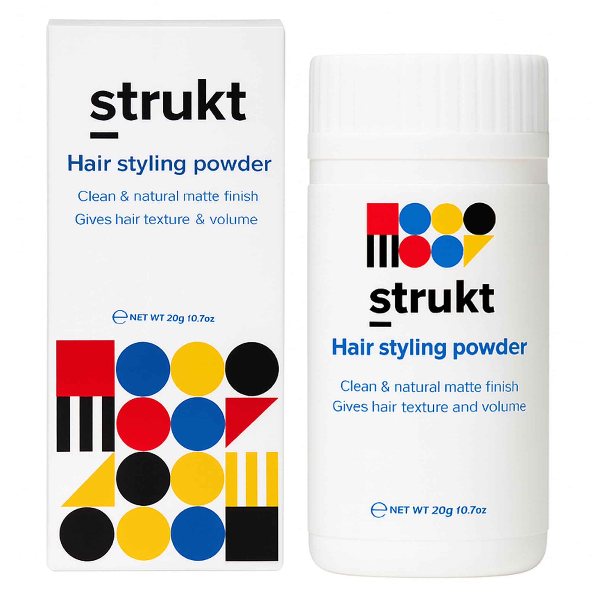 Strukt Hair Styling Texturising Powder 20g | Instant Hold & Volume | Natural Matt Finish | All Hair Types | Hair Powder for Men & Women | Vegan & Cruelty Free | 20g XL Size