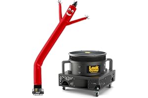 LookOurWay Air Dancers Wacky Waving Inflatable Tube Man Set - 20 Feet Tall Inflatable Dancing Man with Blower for Business Advertising - Red