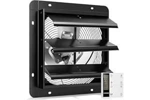 VIVOHOME 1300 CFM Attic Fan with Thermostat - Smart Temperature & Humidity Control, EC Motor Variable Speed, Wall Mount Exhau