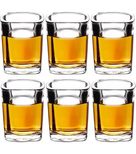 Verres à Shot Calibre 12 - Lot De 4, Design Rouge Et Or, Pour Cadeaux Homme Ou Fête