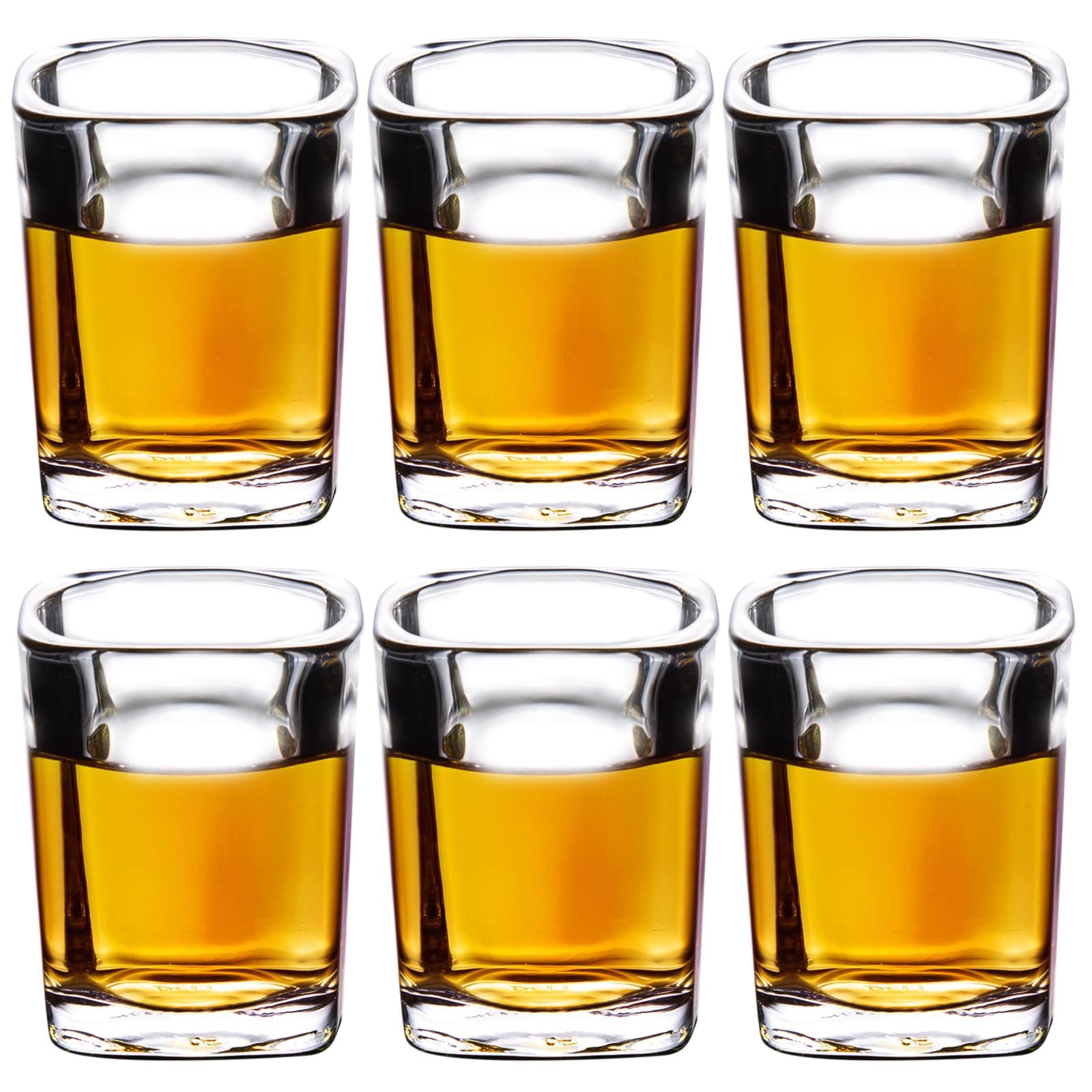 ParaCity Cool Shot Glasses 2 oz, Tequila Shot Glasses with Heavy Base, Gift for Men, Father's Day Gift (6)