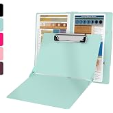 Nursing Clipboard with Nursing and Medical Edition Cheat Sheets Nursing School Essentials - Aluminum Foldable Nurse Clip Boards Essential Accessory for Efficient Patient Care (Mint)