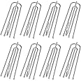 Stainless Steel Curtain Pleater Tape Hooks 30 Pack, Traverse Pleater 4 Prongs Curtain Pleat Hook Pinch Pleat Hook Clip (30)