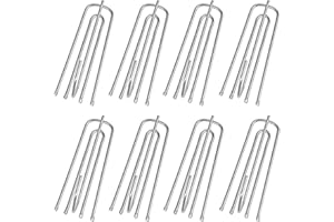 Stainless Steel Curtain Pleater Tape Hooks 30 Pack, Traverse Pleater 4 Prongs Curtain Pleat Hook Pinch Pleat Hook Clip (30)