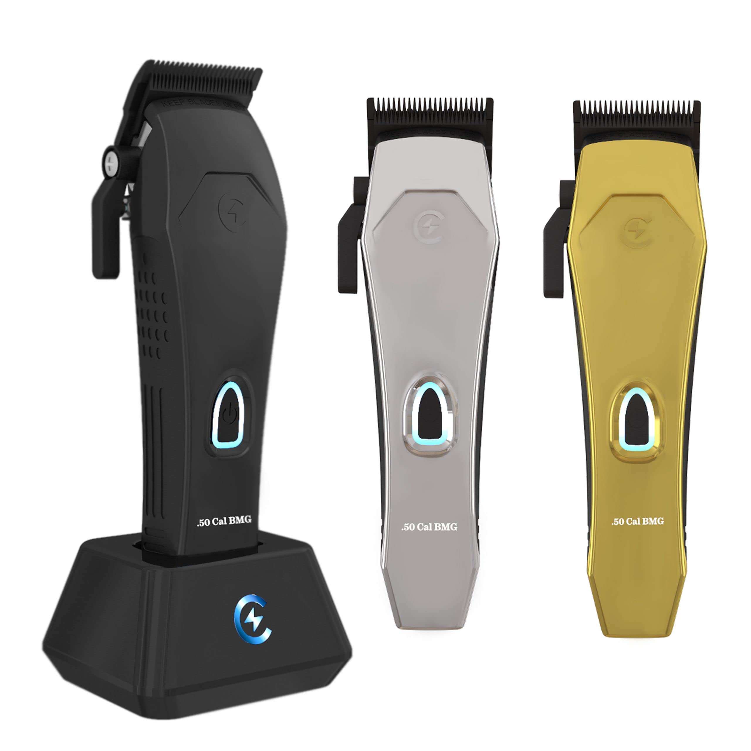 Photo 1 of Caliber Pro - .50 Cal BMG Clipper - Professional Cordless Magnetic Motor Clippers - Quiet Operation Trimmer - Rechargeable Powerful Battery - Easy Zero Gap Cut - Hair Grooming Tool for Men