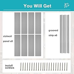 NeatiEase Slatwall Panel Wall Storage Systems, 4 x