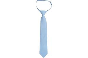 BELLUNO Solid Boys' Cotton Ties, Hook and Loop Pre-tied Ties for Kids, Size Toddlers to Teens