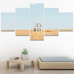 SIGNWIN 5 Panel Canvas Wall Art Modern Art...