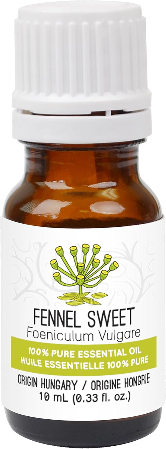 Fennel Sweet Essential Oil 10 ml GCMS Tested, 100 Pure and Undiluted