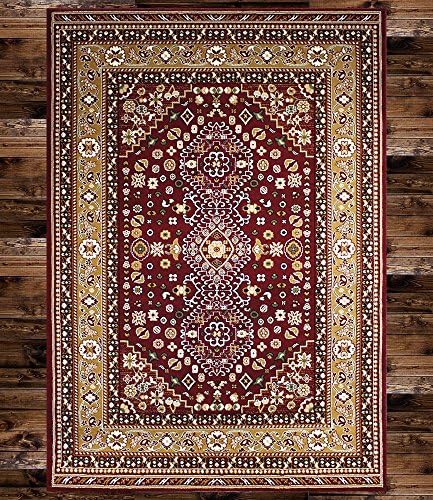 KILIM Boho Bohemian Burgundy Kerman Vintage Style K605 Area Rug Clearance Soft and Durable Pile. Size Option , 5'X7'