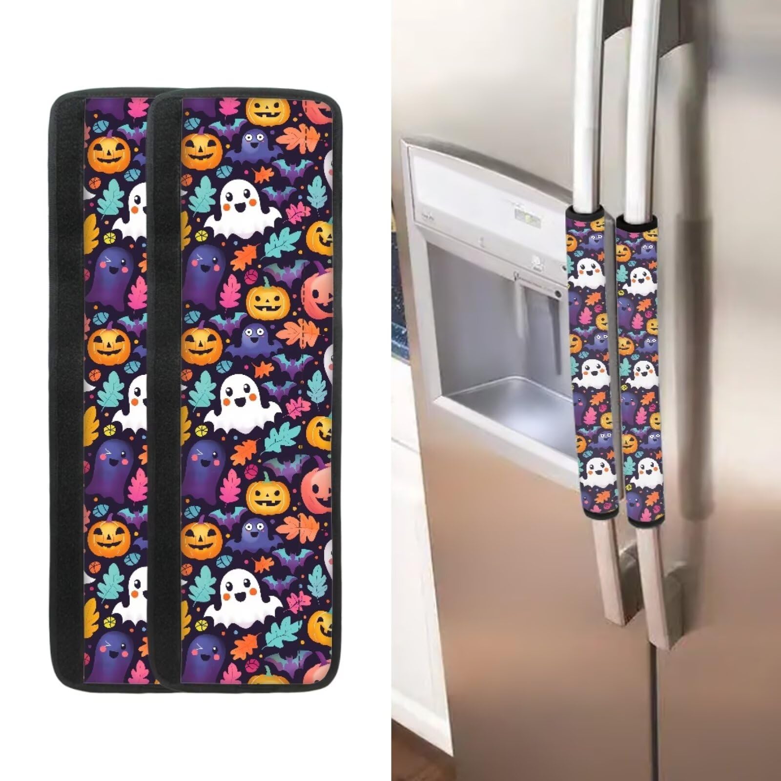ASQVTIFE Halloween Refrigerator Door Handle Covers
