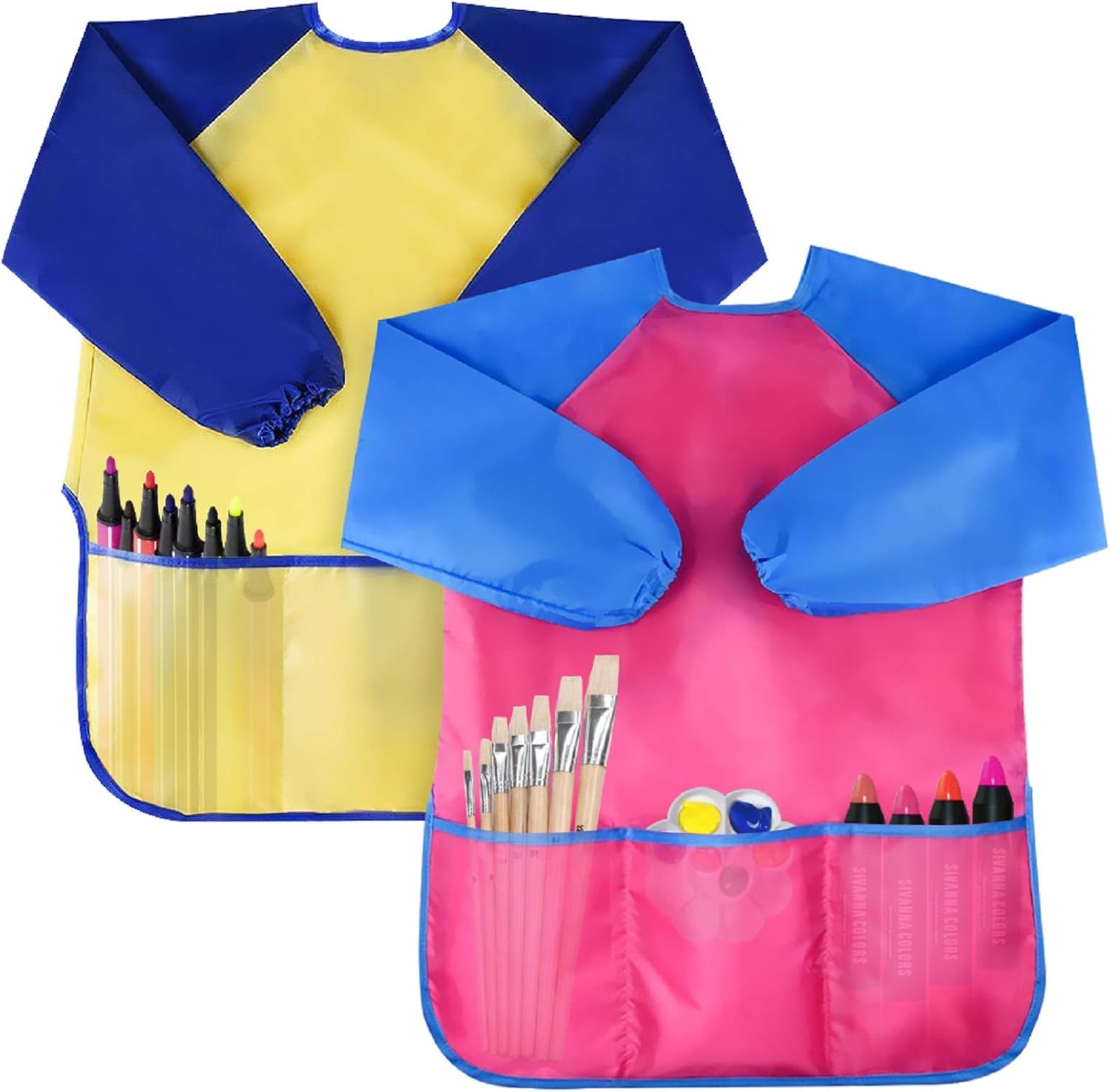 Bassion Pack of 2 Kids Art Smocks 