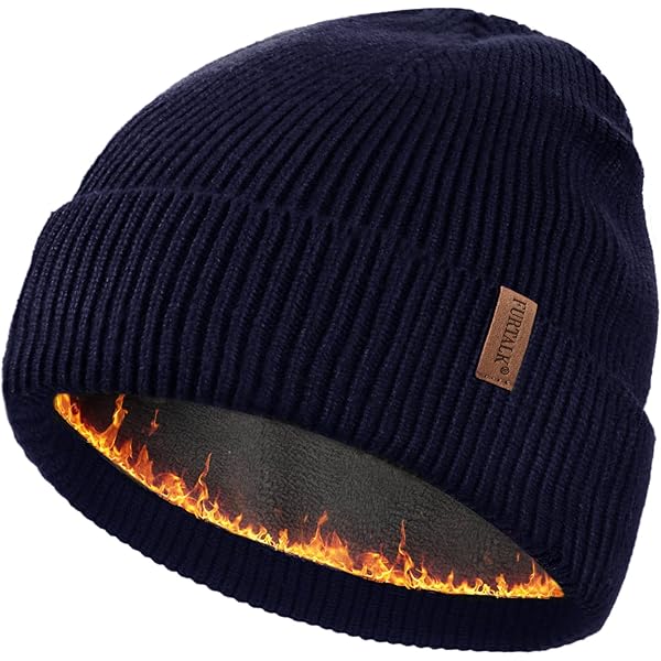 30% Merino Wool Beanie Hats for Men and Women, Thick Thermal Lined