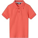 LittleSpring Kids School Uniform Pique Polo Shirts Short Sleeve