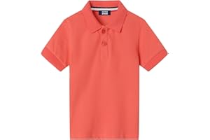 LittleSpring Kids School Uniform Pique Polo Shirts Short Sleeve