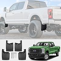 JTYZSM Mud Flaps for 2017-2024 Ford F-250/F-350 Super Duty Without OEM Fender Flares (Single Rear Wheels), No Drill Splash Gu