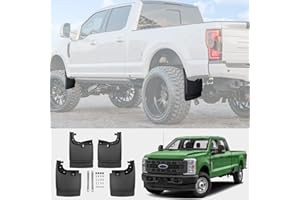 JTYZSM Mud Flaps for 2017-2024 Ford F-250/F-350 Super Duty Without OEM Fender Flares (Single Rear Wheels), No Drill Splash Gu