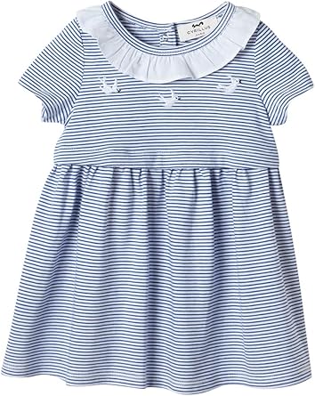 Cyrillus Robe Mariniere Brodee Bebe 36m Raye Blanc Optique Nuit Noir Amazon Fr Vetements Et Accessoires