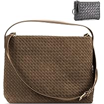 Amazon.com: Suede Hobo Bag for Women Hand-Woven Bag Made of Suede  