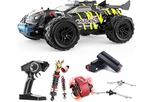DEERC 1/14 Fast Brushless RC Car for Adults, 43 MPH High Speed 4x4 Off-Road RC Truck, Waterproof Monster Truggy, All Terrain Remote Control Drift Car for Boys 8-12, 2 Batteries, 3S Lipo Compatible