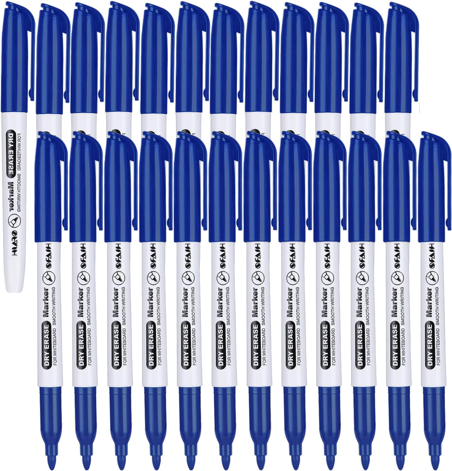 Photo 1 of SFAIH Fine Tip Dry Erase Markers - 24 Pack Blue Whiteboard Erasable Markers Bulk for Kids Adults, Ideal for Classroom School Office Home Use on White Board, Non-Toxic Easy Clean