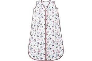 TADO MUSLIN Baby Sleep Sack 2-4 T Baby Wearable Blanket 100% Organic Cotton 0.5 TOG Toddler Sleep Sacks 2- Way Zipper Soft 4 Layers Muslin 2T 3T 4T Dinosaur