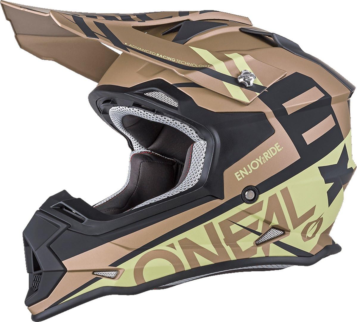 0200-225 - Oneal 2 Series RL Spyde Motocross Helmet XL Matt Gold Sand