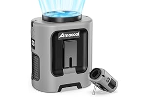 AMACOOL Mini Portable Waist Fan Clip on, 13000RPM Rapid-Cooling Personal Neck Fans, 5000mAh Rechargeable, 4 Speeds Wearable S