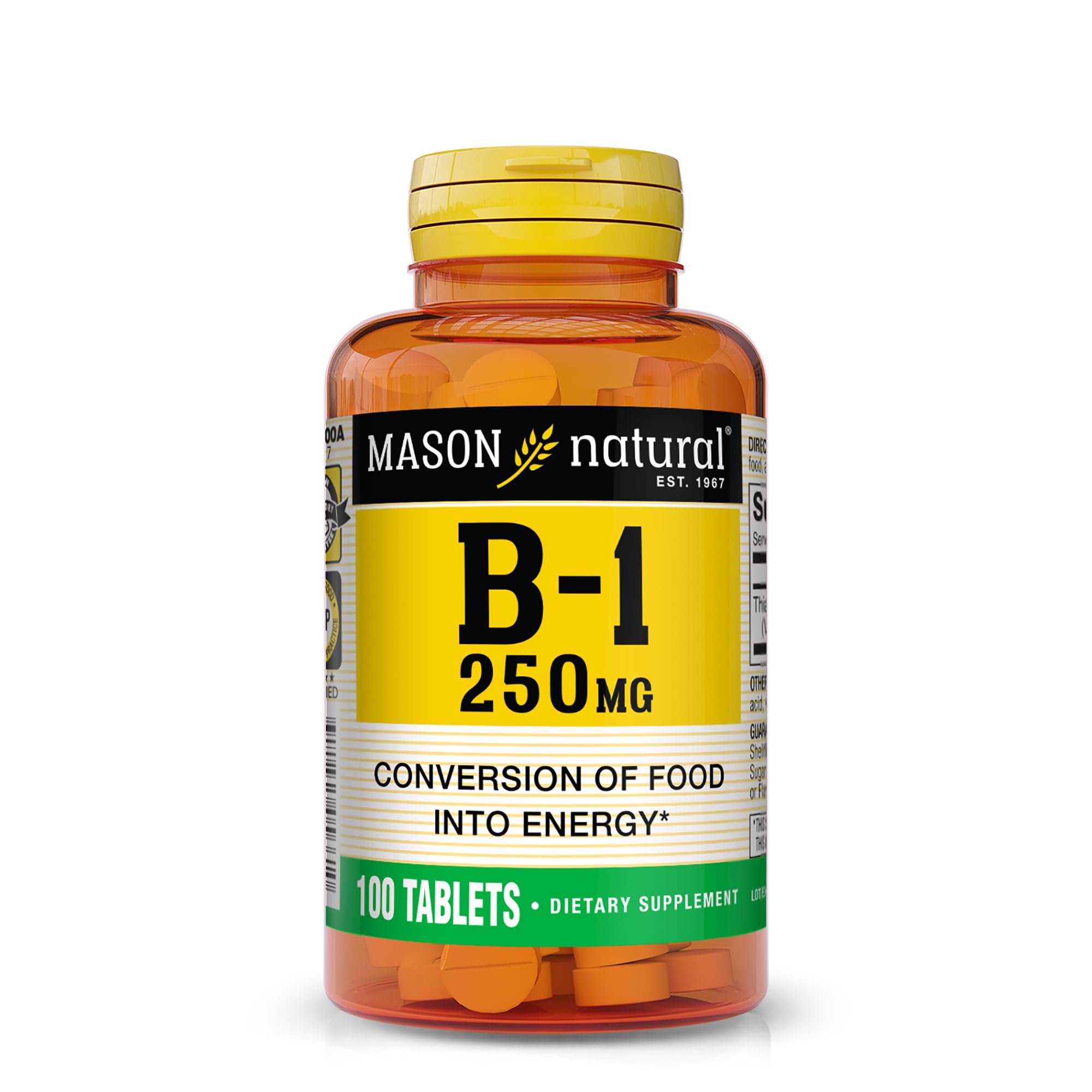 Vitamine B1 (Thiamine) Swanson 100 Mg - 250 Gélules, Complément Alimentaire Énergie