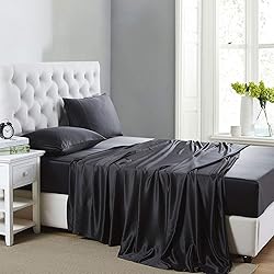 Lanest Housing Silk Satin Sheets, Twin XL Size