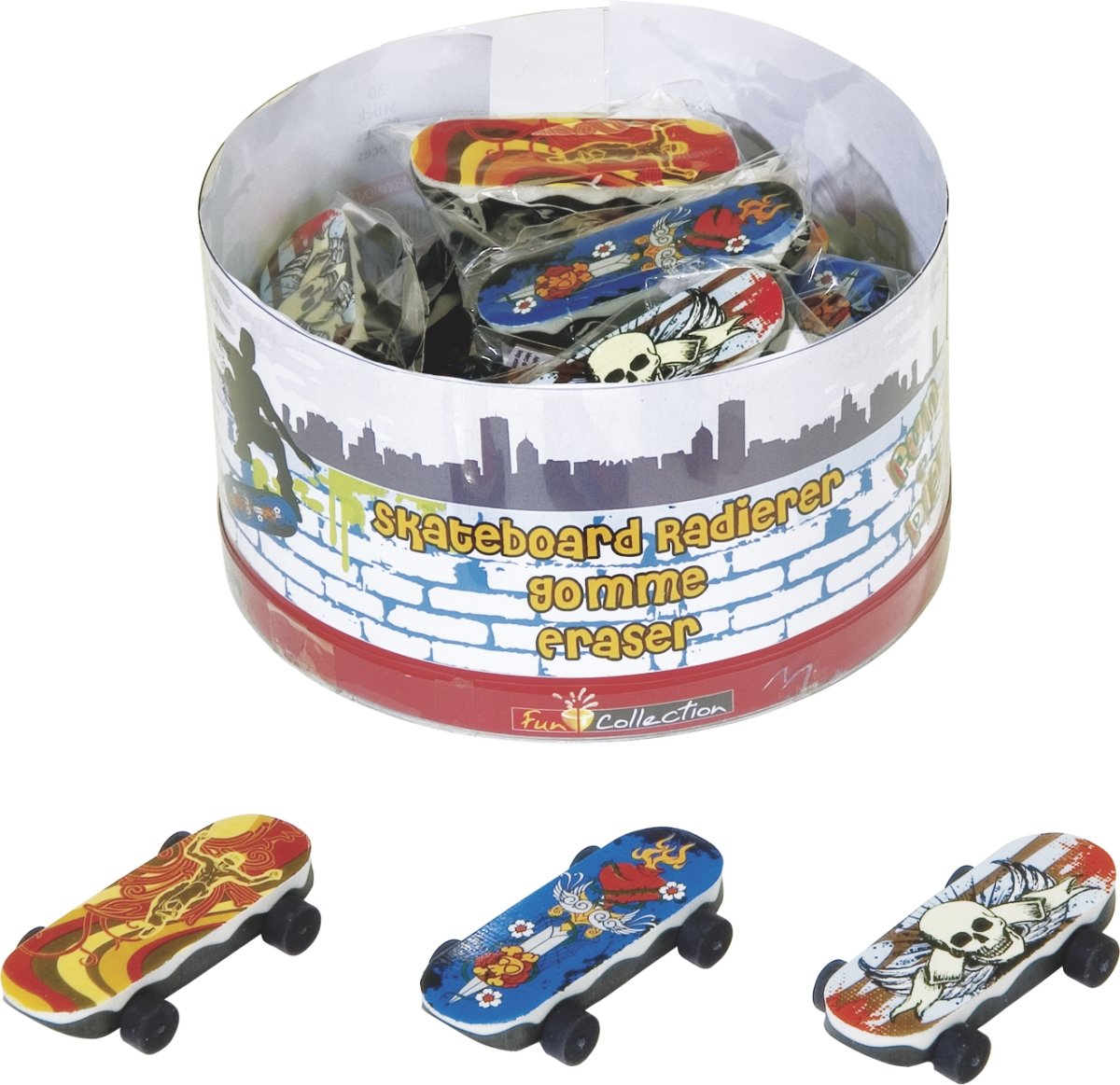 Baier Schneider Eraser Skateboard &Fun Collection, Rubber, 3 x 4 x 4 MM
