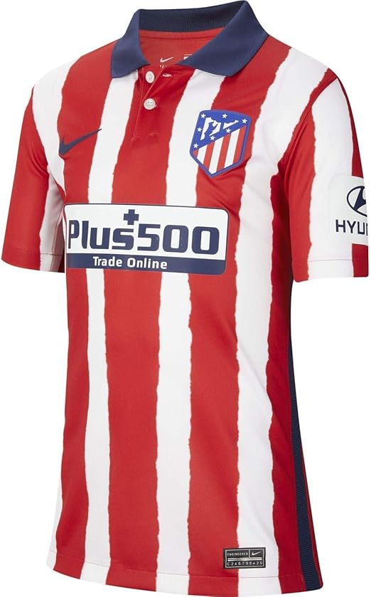 Nike 2020 2021 Atletico Madrid Home Football Soccer T Shirt Jersey Kids Clothing Amazon Com