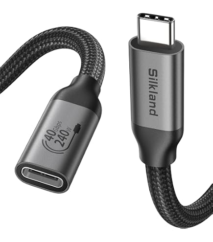 Cavo Thunderbolt 5 / USB4 – 80 Gbps, 12 Cm, Piatto – Ricarica 240W, Video 16K – Compatibile MacBook – 2 Pezzi