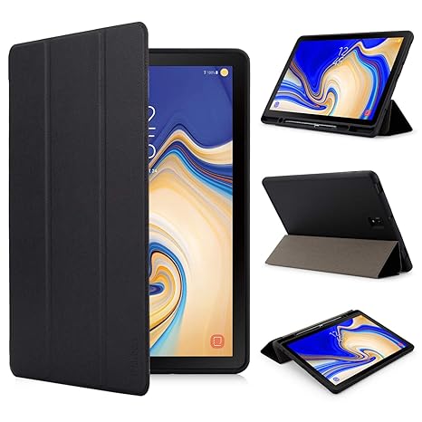 iHarbort Hülle für Samsung Galaxy Tab S4 10.5 Zoll (2018 Version) SM-T830 T835, PU-Leder Ständer Tasche Etui Schutzhülle Halt