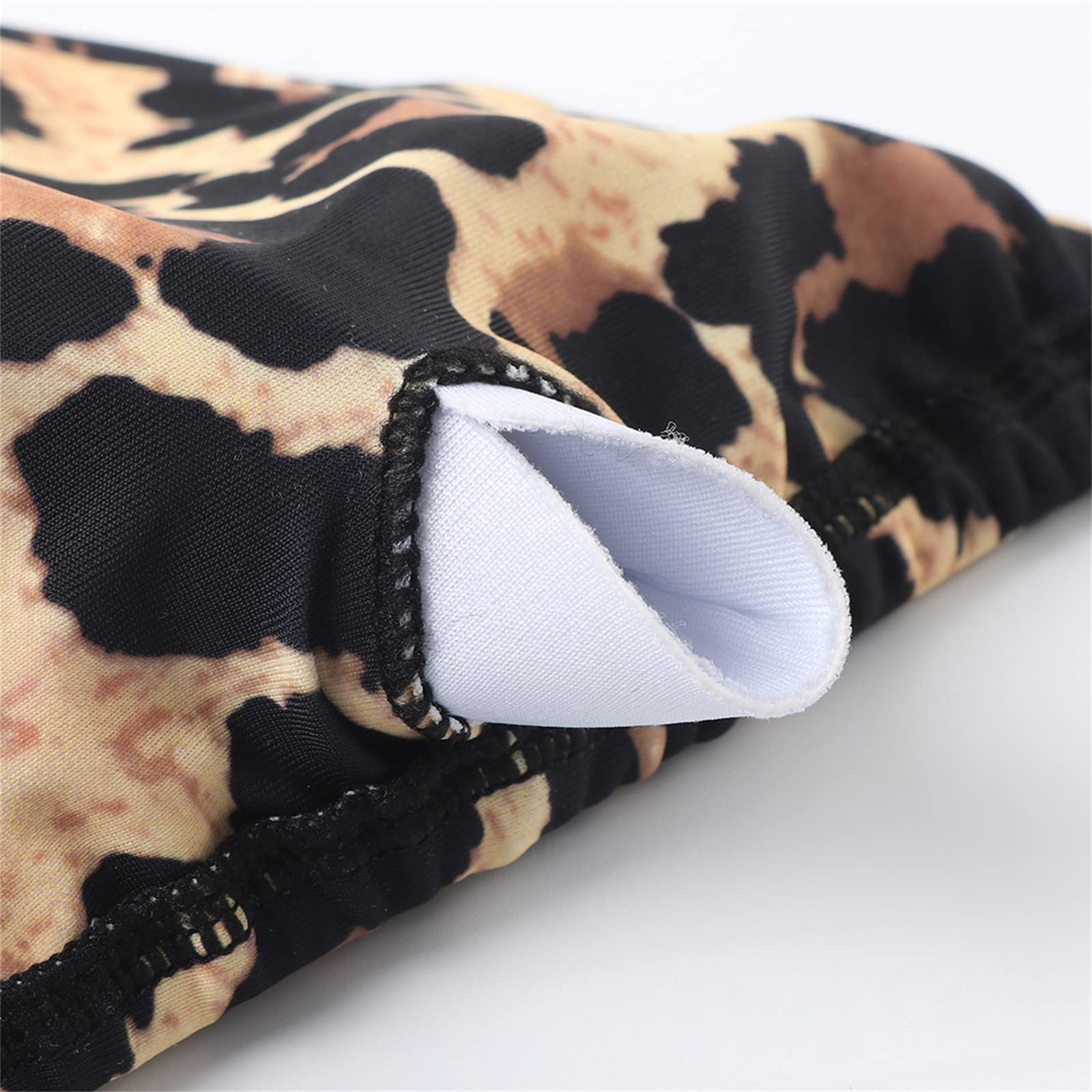 SUUKSESS Women String Triangle Bikini Sets Tie Side Thong Sexy Halter Swimsuits 2 Pieces (Cheetah, S) - Image 4