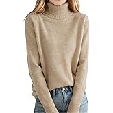Women's Turtleneck Sweater Trendy Long Sleeve Warm Sweater 2025 Fall Winter Fashion Clothes Basic Knit Pullover Tops
