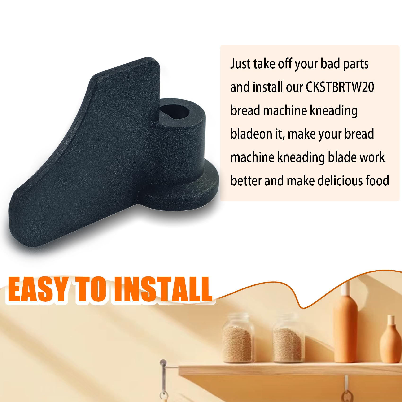 Bread Machine Kneading Blade Part CKSTBRTW20 Fits for Oster Bread Machine, oster bread machine paddle, Blade Replacement for Breadmaker Machine, breadman bread machine parts, 1 pack