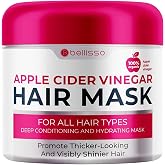 Apple Cider Vinegar Deep Conditioning Mask - Treatment for Dry Damaged Hair and Split End Repair - Sulfate Free Formula with Collagen, Keratin and Argan Oil - For Flaky Scalp and Dandruff Relief