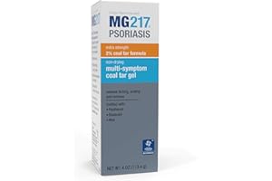 MG217 2% Coal Tar Psoriasis Gel, Non-Drying Multi-Symptom Treatment - 4 oz Tube