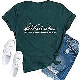 TUPOSU Be Kind Shirts Kindness is Free T-Shirts Inspirational Teacher Tee Tops