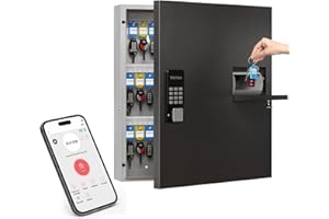 WeHere 56 Keys Lock Box, Key Cabinet with Key Drop Slot, APP Bluetooth/OTP/Wi-Fi, Fixed Code/Key Unlock, Large Key Return Box for Hotel,Car Dealerships,Realtors,Office,School