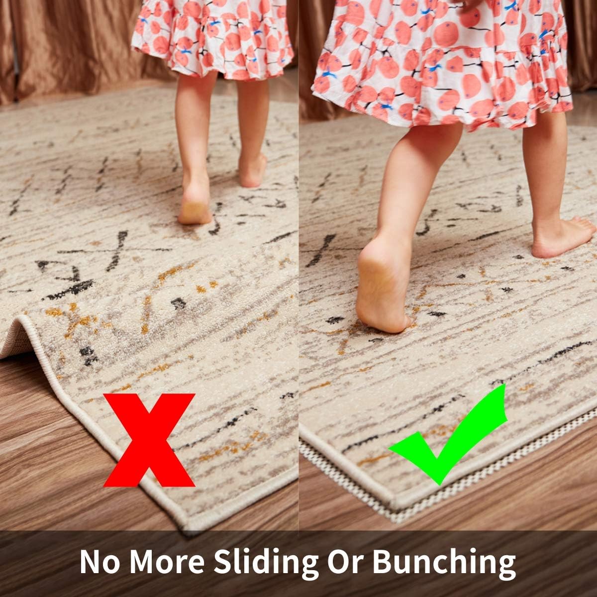 CsznPony 3 x 5 Ft Non-Slip Area Rug Pad Extra Thick Pad for Hard Surface Floors Keep Your Rugs Safe and in Place: Furniture & Decor