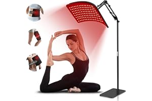 INTEO Red Light Therapy for Body, 2 in 1 Removable Red Light Panel Red Infrared Light Therapy Lamp with Stand 660nm & 850nm Red Light Therapy for Face Back or The Whole Body