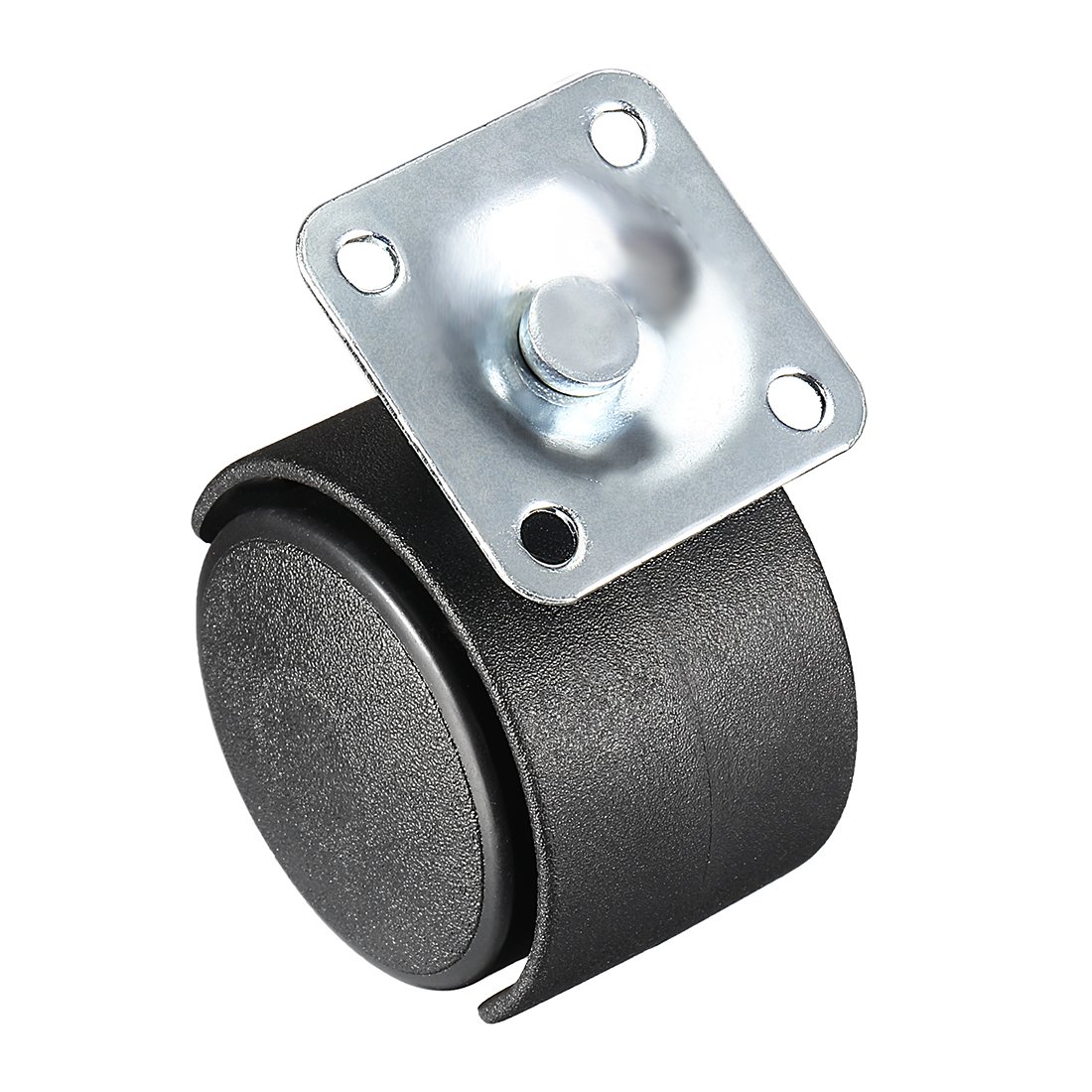 sourcing map Office Chair Caster Wheels 1.5" Nylon with 360 Degree Top Plate 22LBS Capacity for Furniture Carts Workbench, Black