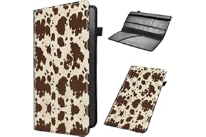 MXFDEGF Car Registration and Insurance Card Holder,Leather Vehicle Card Document Glove Box Organizer,Paperwork Wallet Case for Driver's License,ID,Key Information Cards,Men & Women,Brown Cow Print Pattern