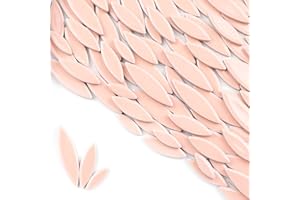 ZWCT 200g Ceramic Mosaic DIY Set Colorful Petal Ceramics Leafy Vein Mosaic Tiles Craft Materials Mosaic Art Materials - Pink