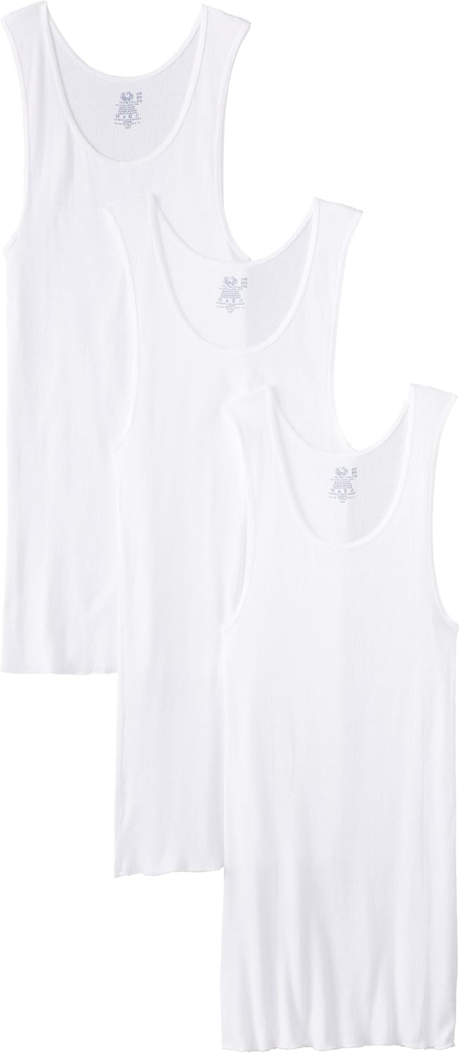 Fruit of the Loom Men'sBig Man White A-Shirt(Pack of 3): Clothing