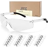 PTCOL Safety Glasses Bulk Pack ANSI Z87.1 Scratch Resistant Polycarbonate Clear Glasses for Women Man Lab Goggles UV Eye Protection